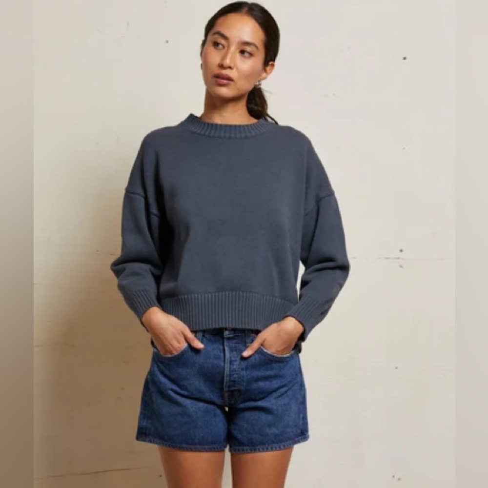 NWT Perfectwhitetee Janet Cotton Sweater - size M - night